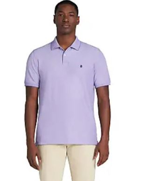 IZOD Mens Solid Advantage SportFlex Performance Polo Shirt, Lavender, Medium