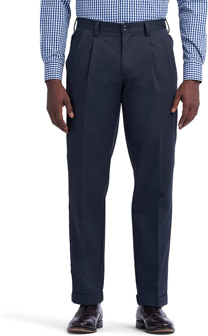 IZOD Men's American Chino Double Pleated Pant
