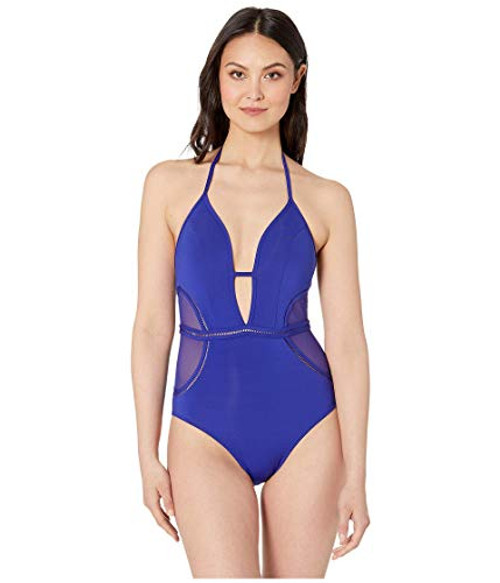 Jets Swimwear Australia Aspire Plunge One-Piece, Atlantic, 6