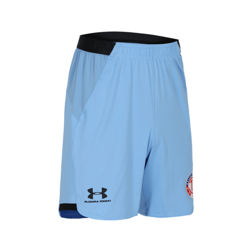 Under Armour With Logo Of Deportivo Toluca Futbol Club Shorts, Light Blue, Large