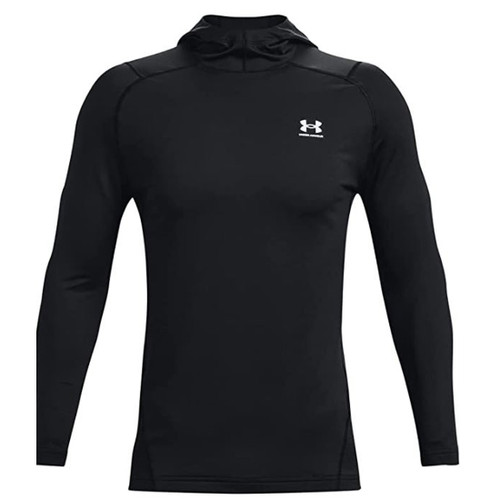 Under Armour ColdGear Armour Fitted Hoodie, Black (001)/White, X-Large
