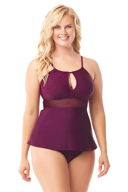 Sea & Sand Beachwear Keyhole Swimdress Bathing Suit