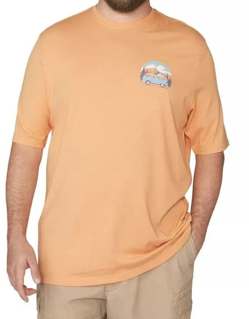 IZOD Men's Big & Tall Tall Saltwater Short Sleeve Graphic T-Shirt, Pumpkin, XX-Large Big