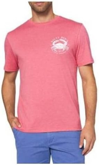 IZOD Men's Saltwater Short Sleeve Graphic T-Shirt, Rapture Rose, Medium