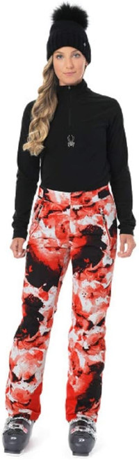 Spyder Women's Winner Gore-tex Ski Tailored Fit Pants, Frequency Golden Poppy/Hibiscus, Size 10