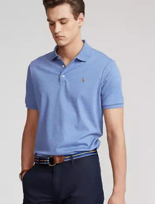 Polo Ralph Lauren Men's, Classic Fit Soft Cotton Polo, Blue Heather, Small