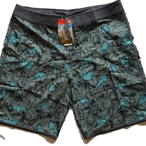 The North Face Whitecap Wildlife Boardshort Regular, Green, 40