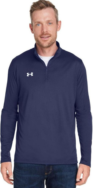 Under Armour Men's Team Tech 1/4 Zip Loose Long Sleeve Shirt, Midnight Navy, Small