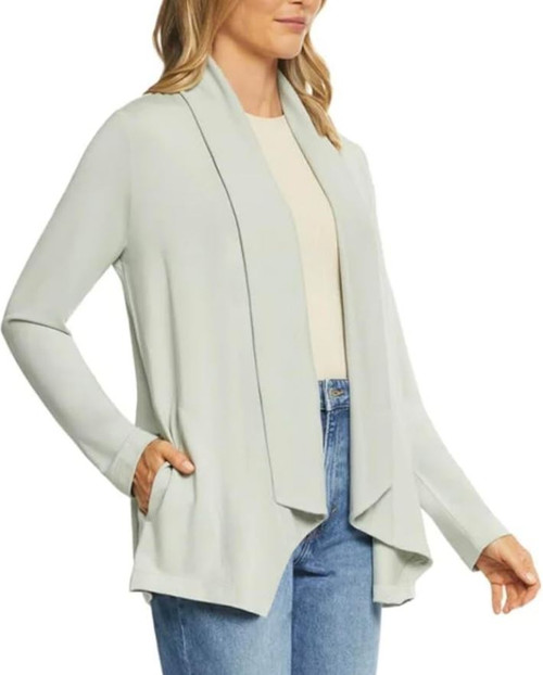 Max & Mia Women's Open Front Lightweight Drape Cardigan, Light Olive, Small Max & Mia Women's Open Front Lightweight Drape Cardigan, Light Olive, Small