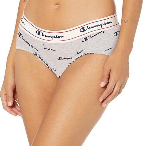 Champion Women's Heritage Stretch Cotton Hipster Underwear, Grey, X-Large