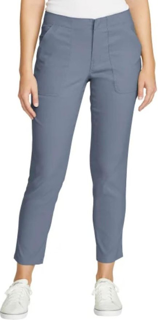 Eddie Bauer Women's UPF 50+ Performance Stretch Horizon Straight Ankle Pant, Blue, 16