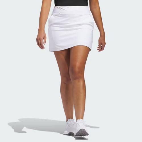 Adidas Women's Golf Performance Solid Skort, White, X-Large