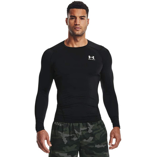 Under Armour Men's Armour HeatGear Compression Long-Sleeve Tee , Black, Large