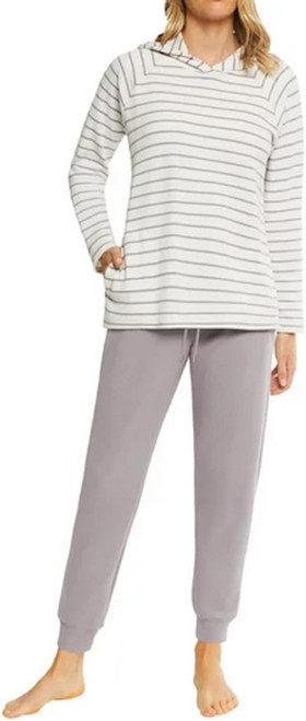 Max & Mia Women's 2 Piece Stripe Waffle Knit Lounge Set, Purple, XX-Large Max & Mia Women's 2 Piece Stripe Waffle Knit Lounge Set, Purple, XX-Large