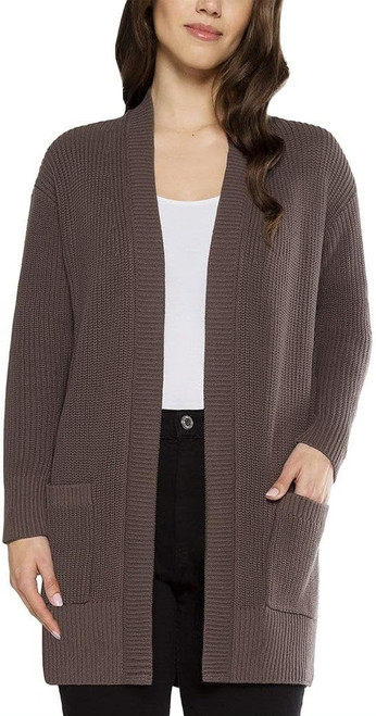Max & Mia Women's Open-Front Cardigan Casual Sweater with Pocket, Brown, X-Large Max & Mia Women's Open-Front Cardigan Casual Sweater with Pocket, Brown, X-Large