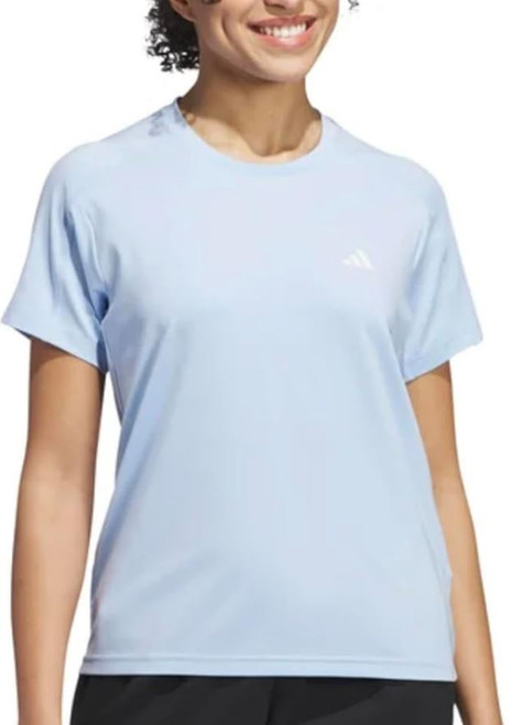 Adidas Women's Short Sleeve Stretch Active Tee Shirt, Blue, Large Adidas Women's Short Sleeve Stretch Active Tee Shirt, Blue, Large