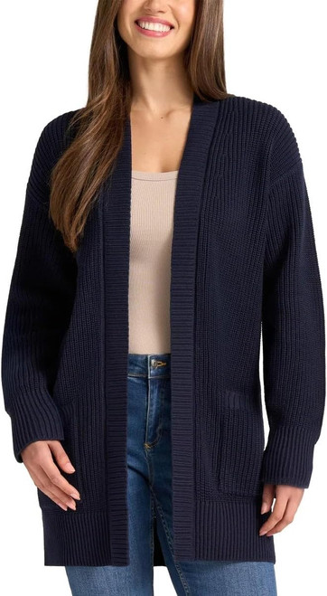 Max & Mia Women's Open-Front Cardigan Casual Sweater with Pocket, Navy, Small Max & Mia Women's Open-Front Cardigan Casual Sweater with Pocket, Navy, Small