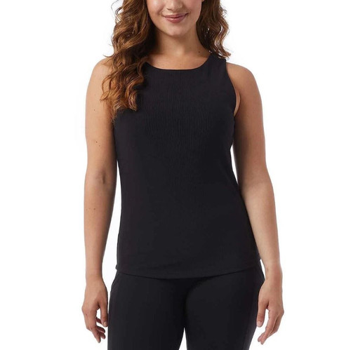 32 Degrees Cool Women's Tank with Built Bra, Black, Large