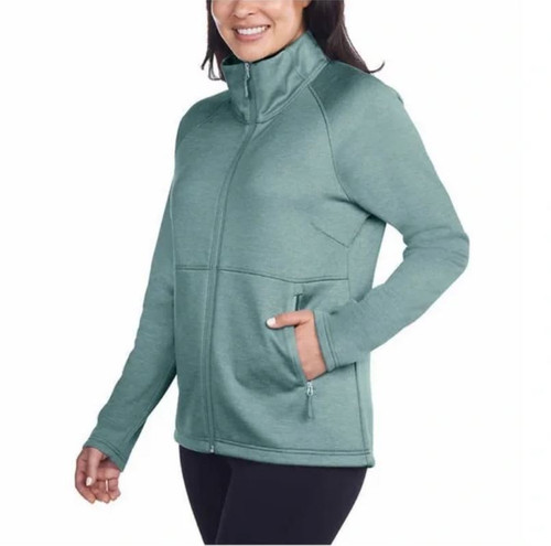 Kirkland Signature Ladies Fleece Full Zip, Comfort stretch, Teal, 3X-Large