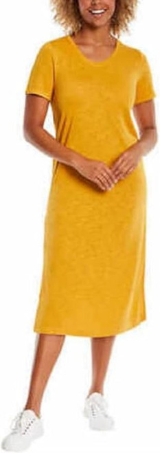 Jessica Simpson Women's Midi Dress, Goldenrod, X-Large