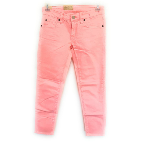 Ralph Lauren Girl's Distress Colored Skinny Jean, Pink, 24
