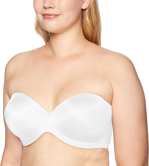 Curvy Couture Women's Strapless Multi-Way Bra, White, 44G