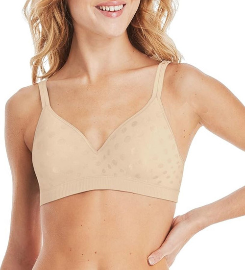 Hanes Women's Ultimate Perfect Coverage Foam Wire-Free Bra, Soft Taupe, 3X-Large