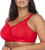 Curvy Couture Women's Cotton Luxe Unlined Wire-Free Bra, Crantastic Red, 44B