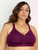 Curvy Couture Women's Cotton Luxe Unlined Wire-Free Bra, Purple Velvet, 44DD