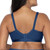 Curvy Couture Women's Cotton Luxe Unlined Wire-Free Bra, Blue Sapphire, 38C