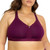 Curvy Couture Women's Cotton Luxe Unlined Wire-Free Bra, Purple Velvet, 44C