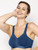 Curvy Couture Women's Cotton Luxe Unlined Wire-Free Bra, Blue Sapphire, 42D