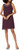 S.L. Fashions Women's Chiffon Tier Jacket Dress, Beaded Neck, Aubergine, 8