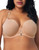 Curvy Couture Women's Tulip Front Close Push Up T-Shirt Underwire Bra, Nude, 38D