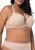 Curvy Couture Women's Tulip Front Close Push Up T-Shirt Underwire Bra, Nude, 40D