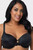 Curvy Couture Women's Tulip Sexy Lace Plus Size Push Up Bra, Black, 36C