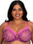 Curvy Couture Women’s Sexy Sheer Mesh Plus Size Full Coverage Bra, Pink Leopard, 40D