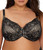 Curvy Couture Women’s Beautiful Bliss Lace Unlined Bra, Black, 38G