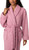 Room Service Women's Cable Knit Cozy Wrap Robe, Pink, Large