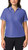 Mondetta Women's Active 1/4-Zip Short Sleeve Mesh Polo Shirt, Blue, Medium