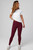 Fabletics Women's Oasis Pureluxe Legging With Pockets, Dark Red, Large