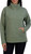 Kirkland Signature Women's Ottoman Half-Zip Ribbed Sweatshirt, Green, Small