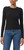 Splendid Women's Long Sleeve Ribbed Crewneck Top, Black, Large