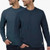 Rugged Elements Men's 2-Pack Sueded Long Sleeve Crew Tee, Navy/Blue, XL