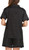 Flora Nikrooz Women's 2 Piece Relaxed Fit Soft Satin Pajama Set, Black, Large