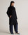 Eileen Fisher Women's High Collar Coat, Alpaca Wool, Black, Medium
