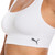 PUMA 2 Pack Seamless Sports Bra Wire Free Pull on, White & Purple, Medium