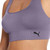 PUMA 2 Pack Seamless Sports Bra Wire Free Pull on, White & Purple, Medium