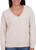 Lucky Brand Women's Soft Long Sleeve V-Neck Sweater, Natural Multi, 2X-Large