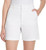 Gloria Vanderbilt Women High Rise Cotton Chino Shorts, White, 6
